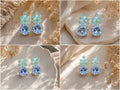 Aqua Crown Studs